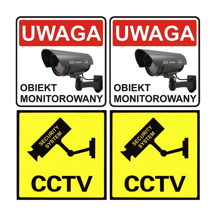 Set mit zwei Attrappen von Röhrenkameras, IR-LEDs, schwarz, Stromversorgung 2xAA (nicht im Lieferumfang enthalten), ABS, IR1800 BT