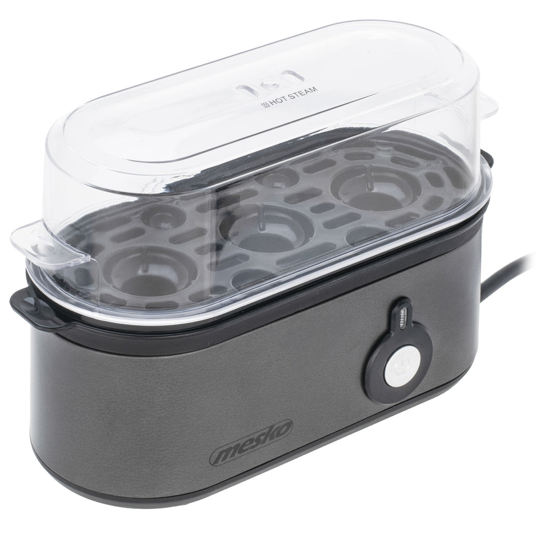 Cuiseur d'oeufs Mesko pour 3 oeufs, puissance 210W, étape de cuisson sélectionnable, voyant lumineux, MS 4485