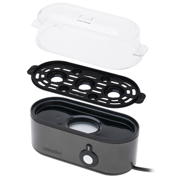 Cuiseur d'oeufs Mesko pour 3 oeufs, puissance 210W, étape de cuisson sélectionnable, voyant lumineux, MS 4485