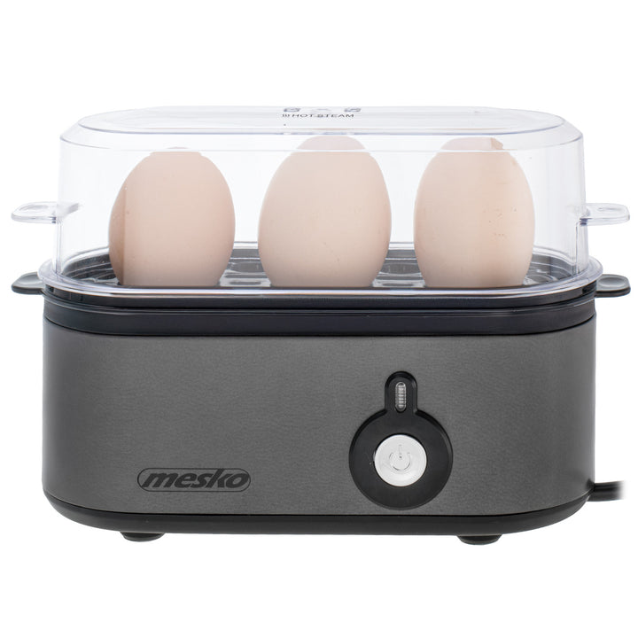 Cuiseur d'oeufs Mesko pour 3 oeufs, puissance 210W, étape de cuisson sélectionnable, voyant lumineux, MS 4485