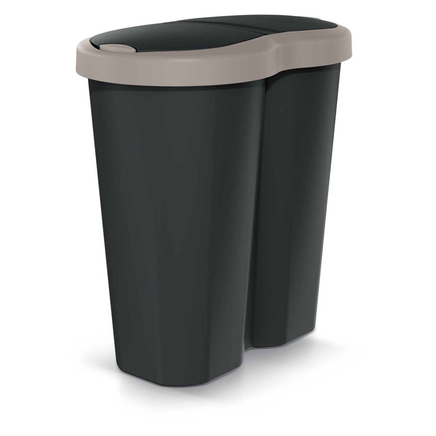 Compa Canbe Compacta R Duo trash garbage can, brown/black, 40L capacity, one compa ...
