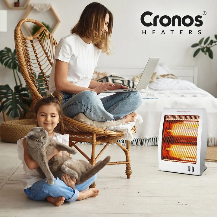 Cronos quartz heater, power 400/800W, 2 quartz tubes, white, NSB-80