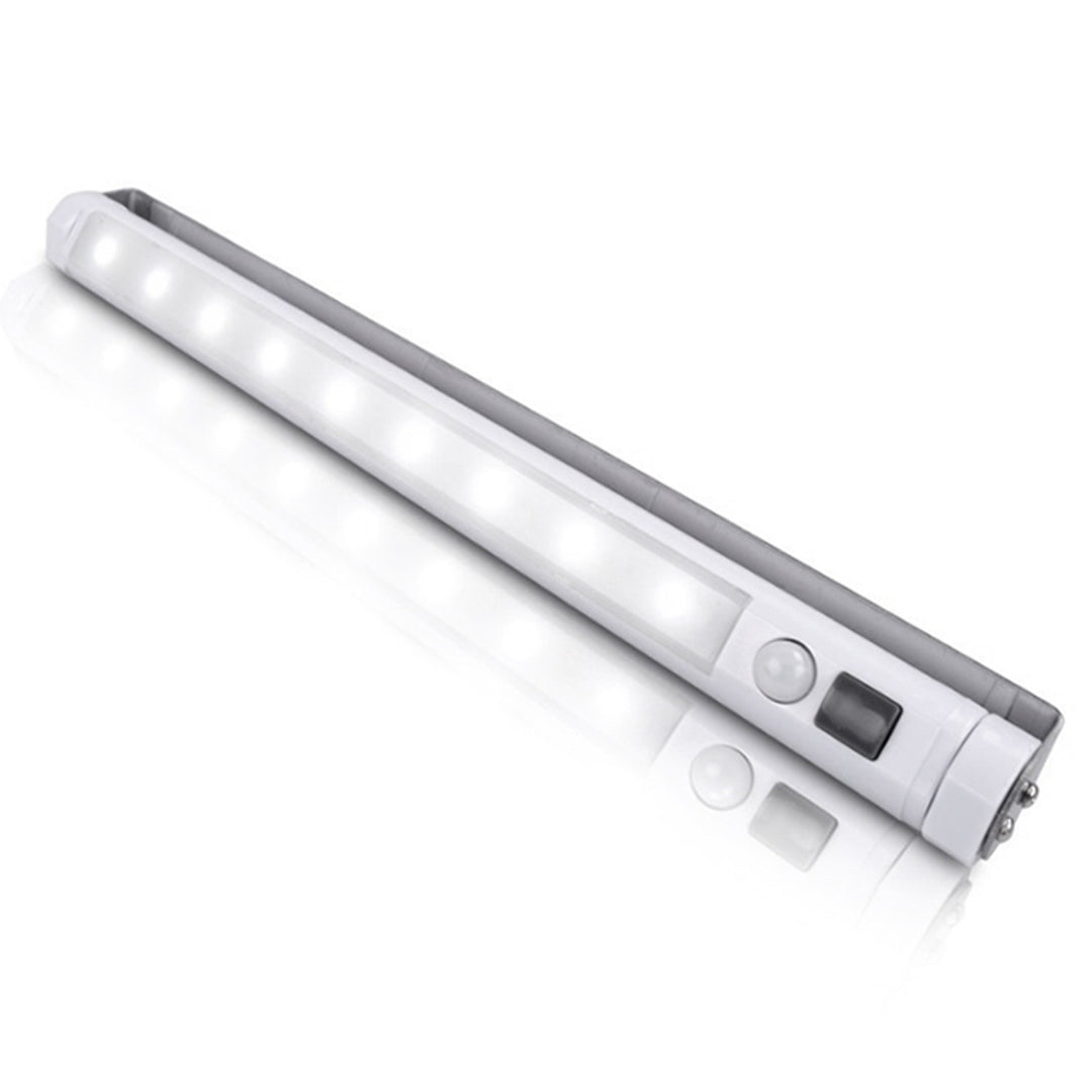 Maclean LED-Küchenleuchte, Unterbau 9 SMD, batteriebetrieben, PIR-Sensor ein/aus, MCE166 + 3x Varta Industrial LR6/AA R-06 Batterien