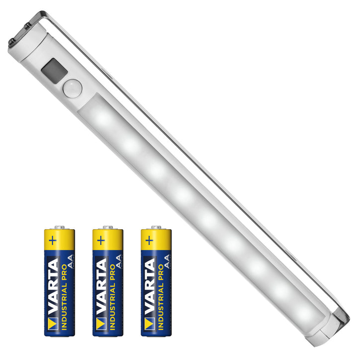Maclean LED-Küchenleuchte, Unterbau 9 SMD, batteriebetrieben, PIR-Sensor ein/aus, MCE166 + 3x Varta Industrial LR6/AA R-06 Batterien