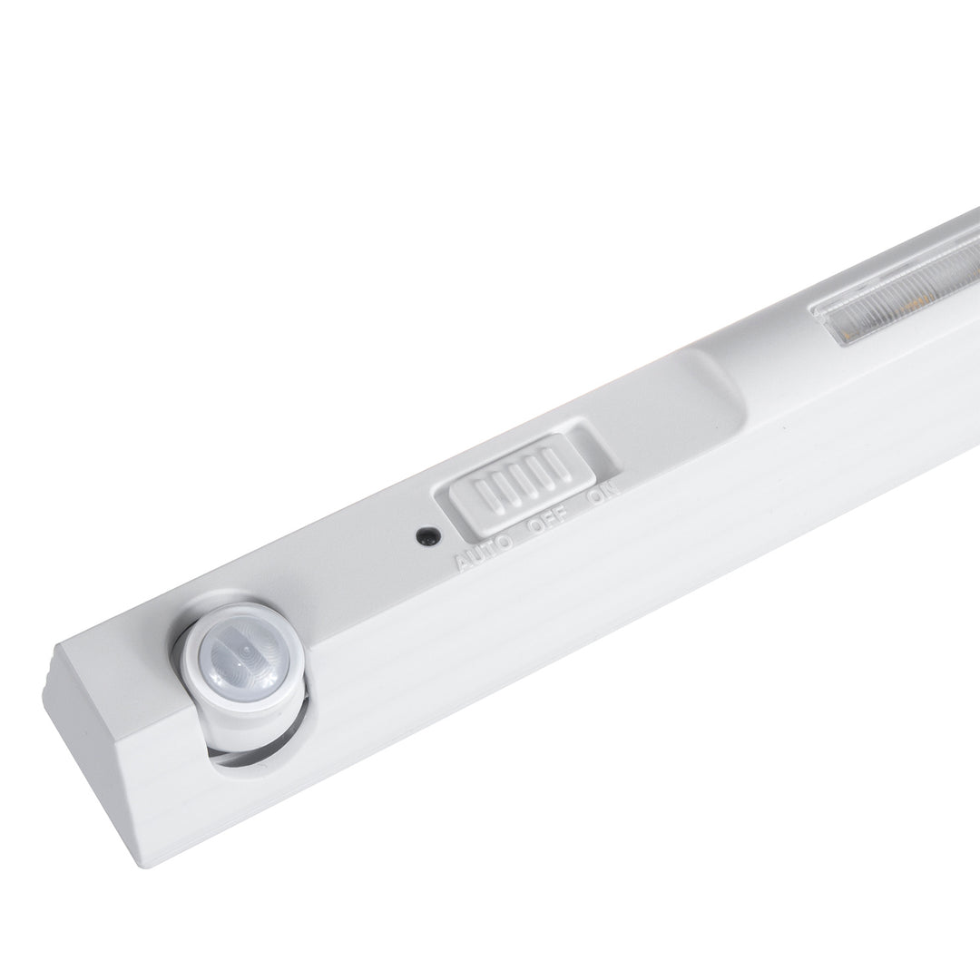 Maclean LED-Lampe, mit beweglichem Sensor, Haken, ON/OFF/AUTO, Temp. 4000K, Reichweite 3m, MCE235 + 3x Varta Industrial AAA Alkalibatterien