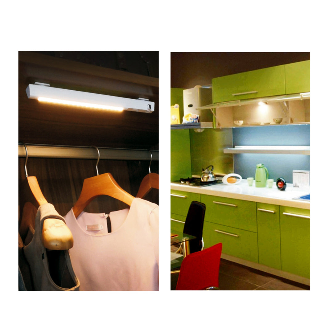 Maclean LED-Lampe, mit beweglichem Sensor, Haken, ON/OFF/AUTO, Temp. 4000K, Reichweite 3m, MCE235 + 3x Varta Industrial AAA Alkalibatterien