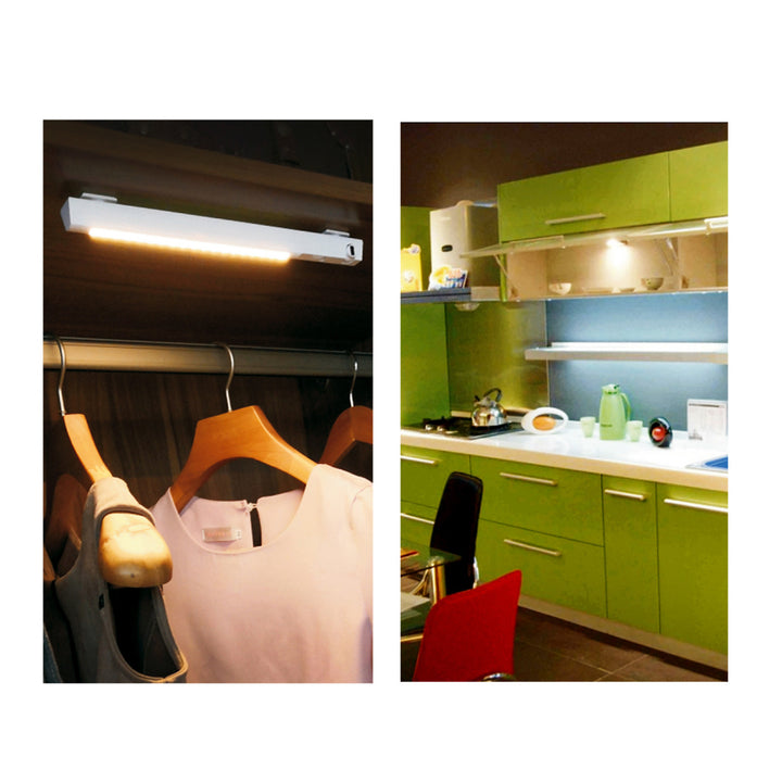 Maclean LED-Lampe, mit beweglichem Sensor, Haken, ON/OFF/AUTO, Temp. 4000K, Reichweite 3m, MCE235 + 3x Varta Industrial AAA Alkalibatterien