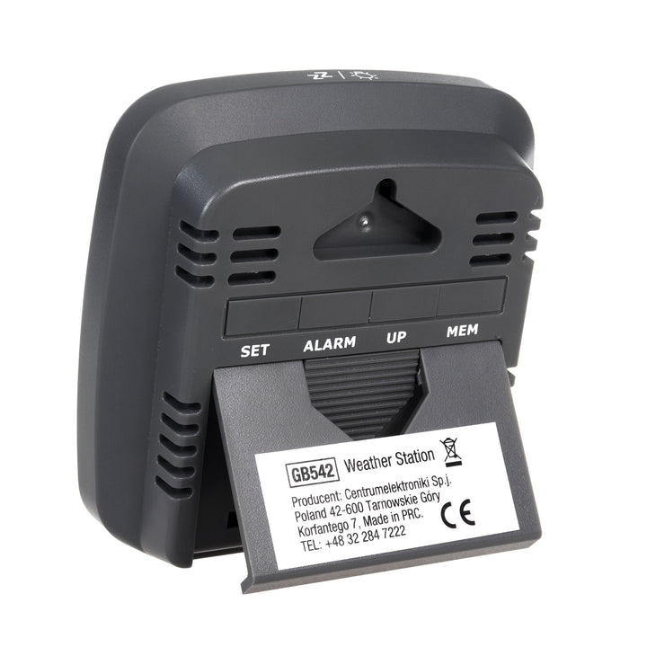 GreenBlue wireless weather station, with DCF system, calendar, alarm, GB542 + 4x Varta Industrial AAA alkaline battery