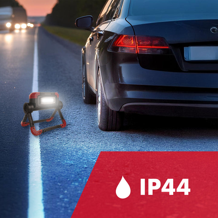 Maclean LED COB work lamp, 300 lm, 3 light modes, color temp.6500K, MCE439 + 4x Varta Industrial AA battery