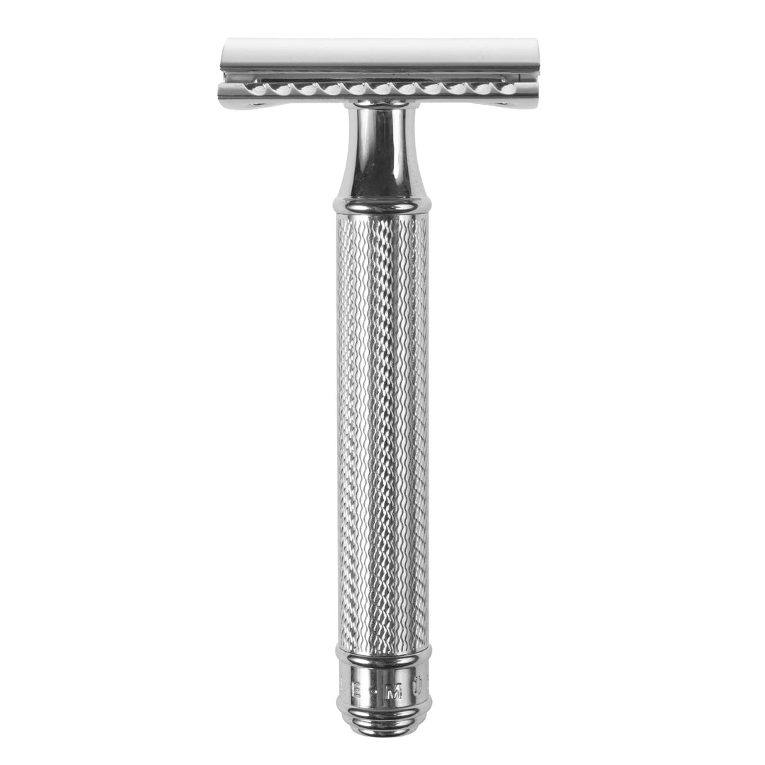 Traditional razor, razor blade, chrome-plated brass, MÜHLE R89