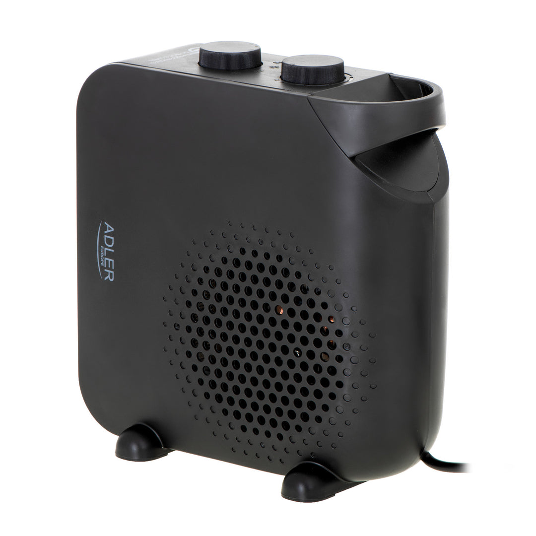 Adler fan heater, 2 power levels, max 2000W, thermostat, black, AD 7725