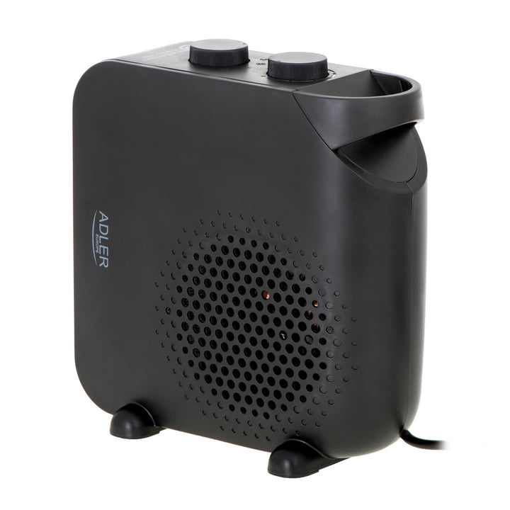 Adler fan heater, 2 power levels, max 2000W, thermostat, black, AD 7725