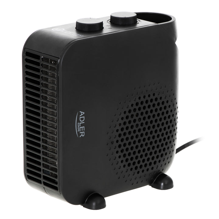 Adler fan heater, 2 power levels, max 2000W, thermostat, black, AD 7725