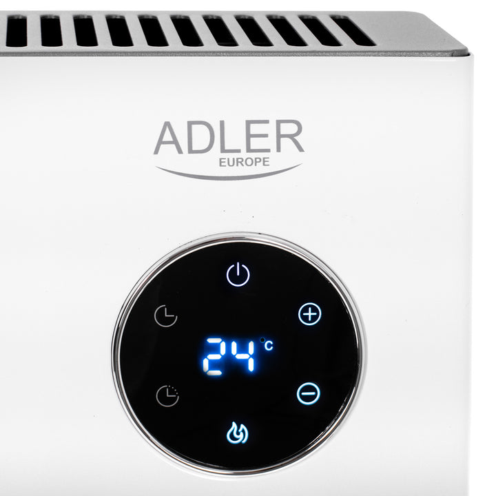 Adler convector heater, LED display, remote control, 3 heating levels, thermostat, max 2000W, AD 7752