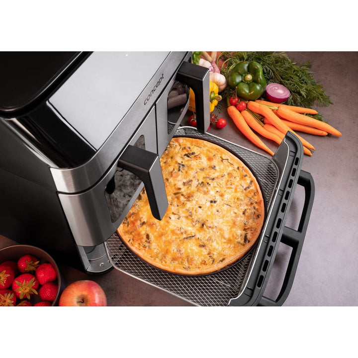 Concept greaseless fryer, 3 separate drawers, synchronized baking, 8 ready programs, FR9000