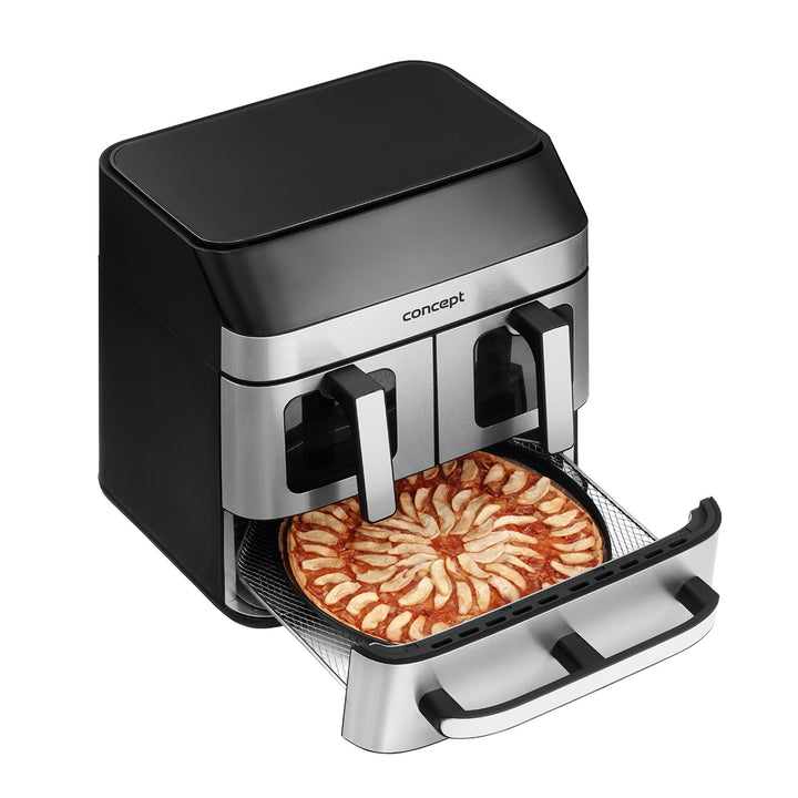 Concept greaseless fryer, 3 separate drawers, synchronized baking, 8 ready programs, FR9000