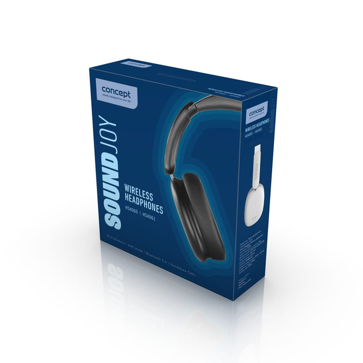 Concept SoundJoy wireless in-ear headphones, up to 70 hours playback time, Bluetooth 5.4, fast charging, active noise cancellation up to 33dB, black, HS4060