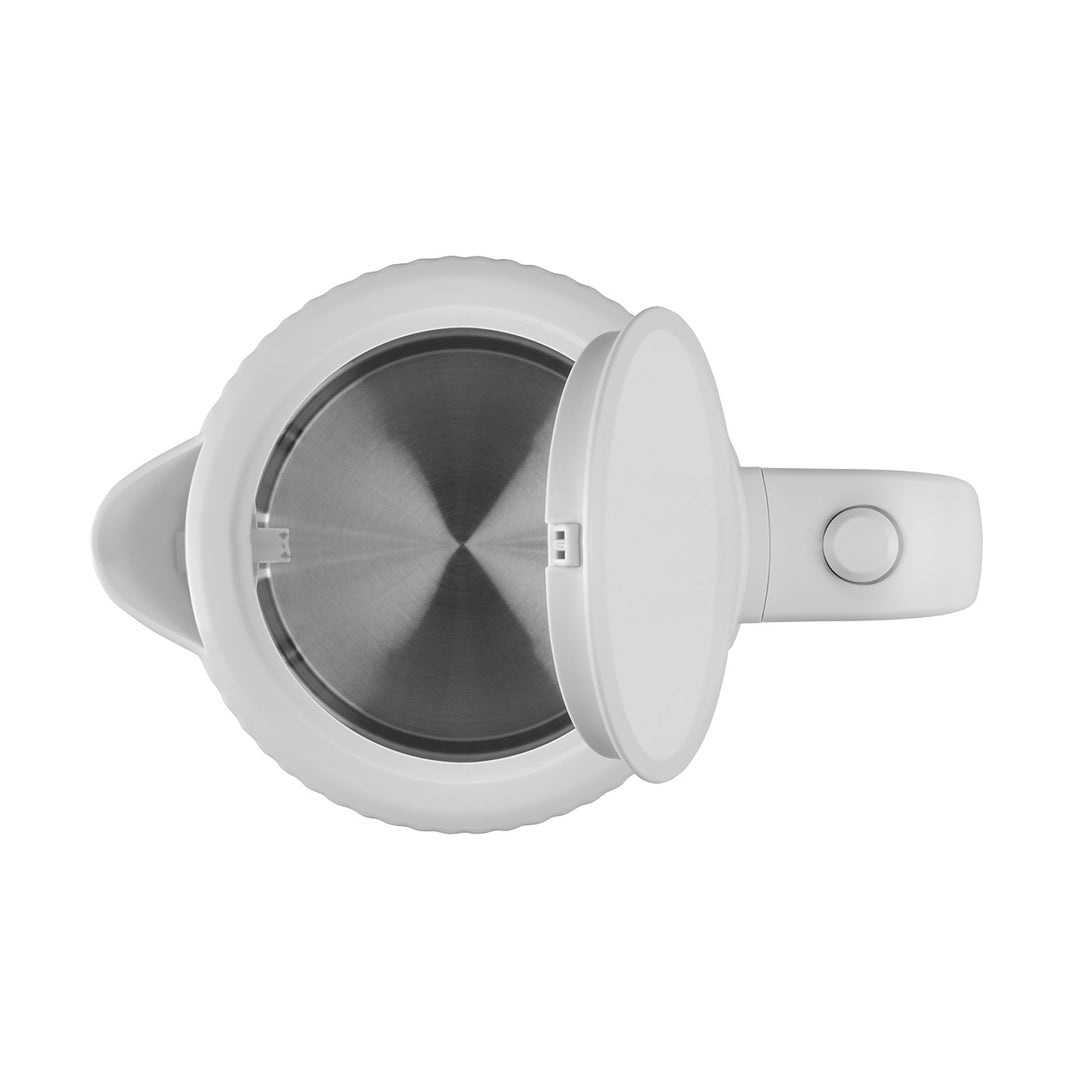 Concept plastic electric kettle, 1.7L, fluted design, triple safety system, sediment filter, water level indicator, white, RK2390