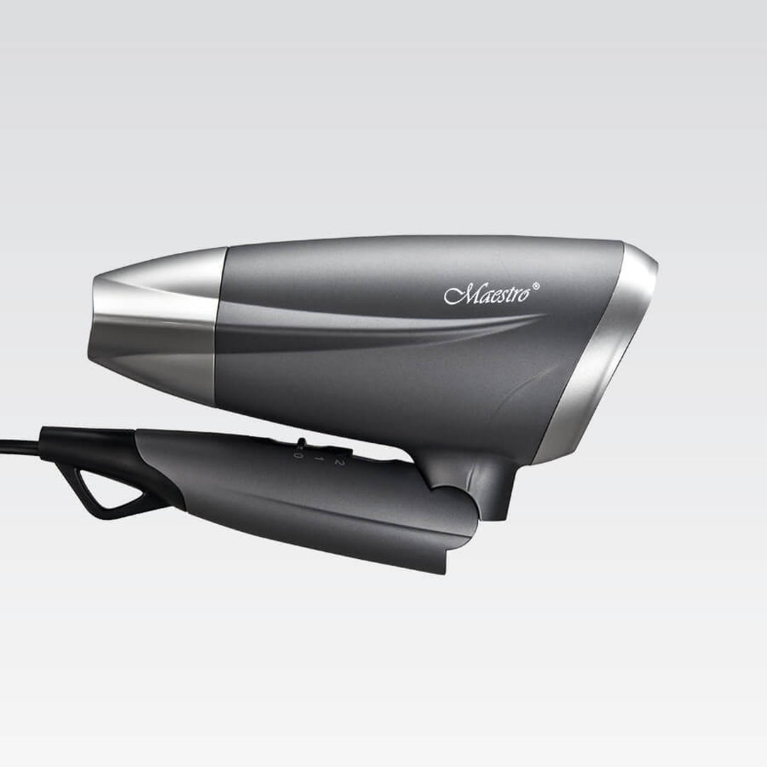 Maestro hair dryer, 1400W power, folding handle, 2 air speeds, concentrator, MR-207
