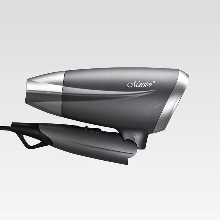 Maestro hair dryer, 1400W power, folding handle, 2 air speeds, concentrator, MR-207