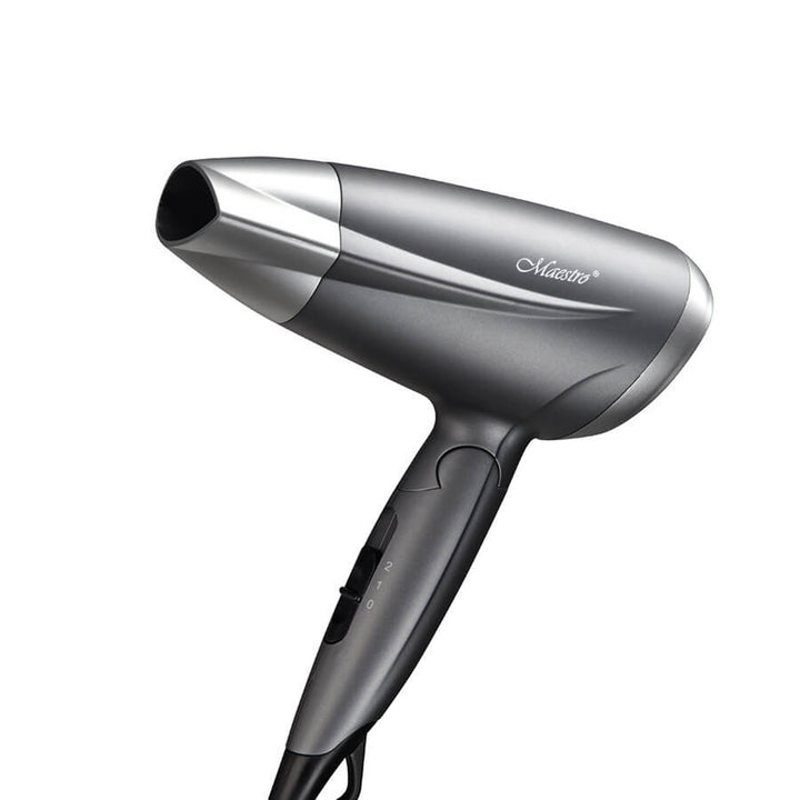 Maestro hair dryer, 1400W power, folding handle, 2 air speeds, concentrator, MR-207