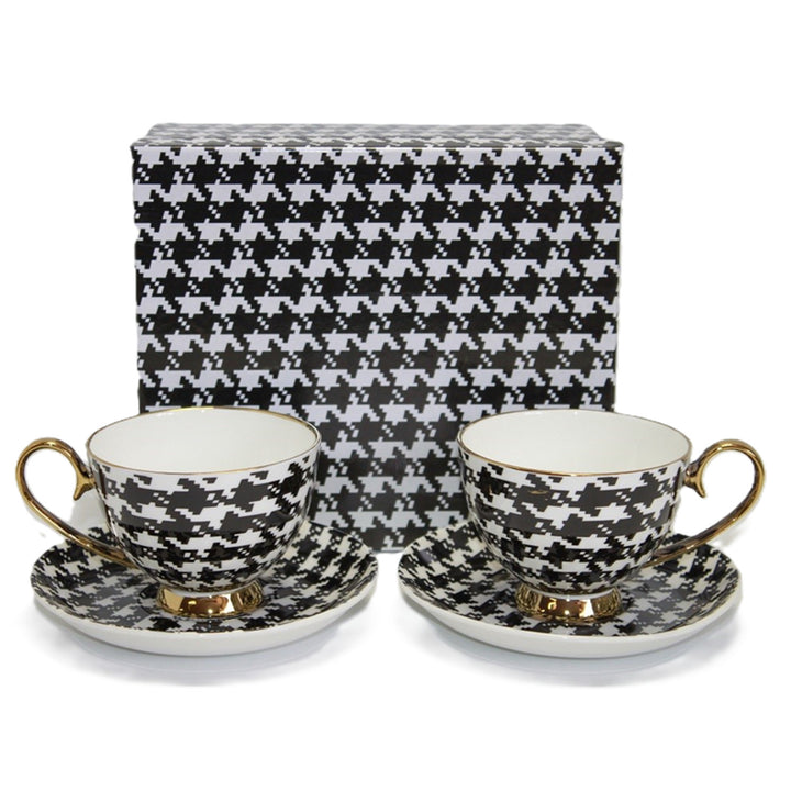 Tasses à espresso 2+2 Pepite Gold Accents Porcelaine, Reine Isabel