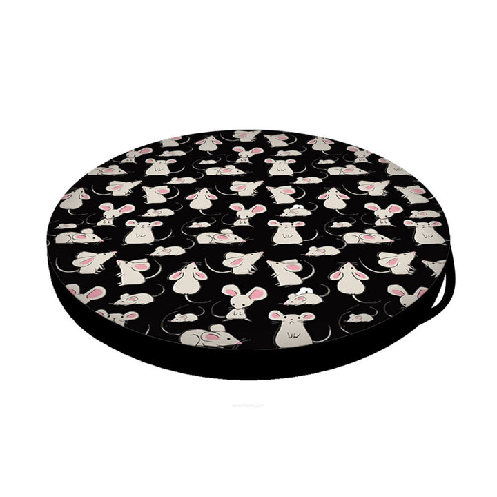 Bertoni cat bed / mattress, made of elastic foam, diameter 55 cm, Mouse pattern, Ring