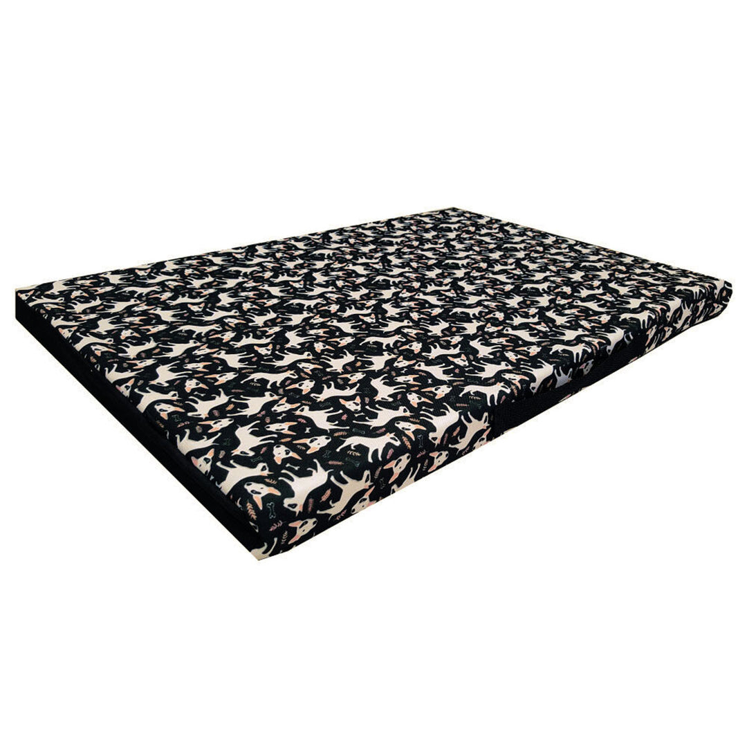 Bertoni XL dog mattress bed, foam, waterproof cover, Bullteriers pattern, EE146