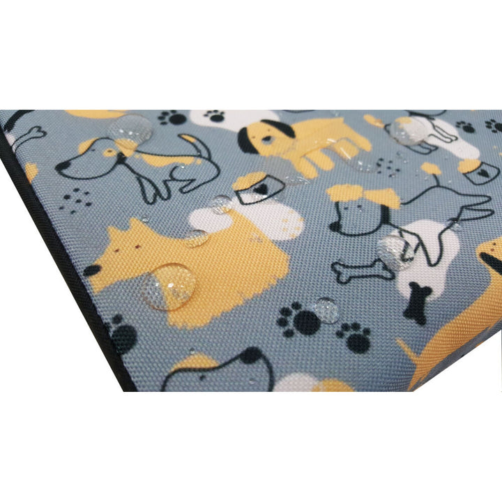 Bertoni XL dog mattress bed, foam, waterproof cover, Grey Dogs pattern, EE146