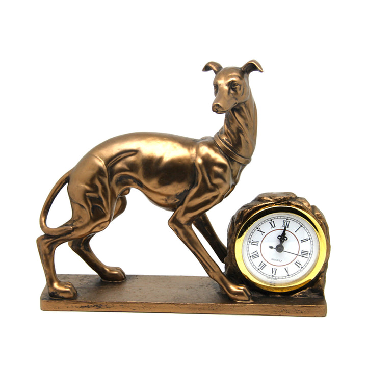 Dog Figurine, Chart, Clock, Bronze Decorative Sculpture, Queen Isabel