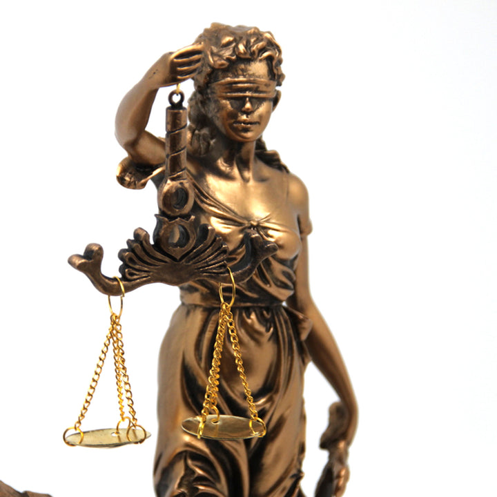 Figurine of Temida Goddess of Justice, clock, Queen Isabel