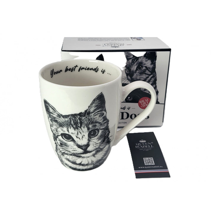 Queen Isabel porcelain mug, American Shorthair cat, 350ml, Q1-05195