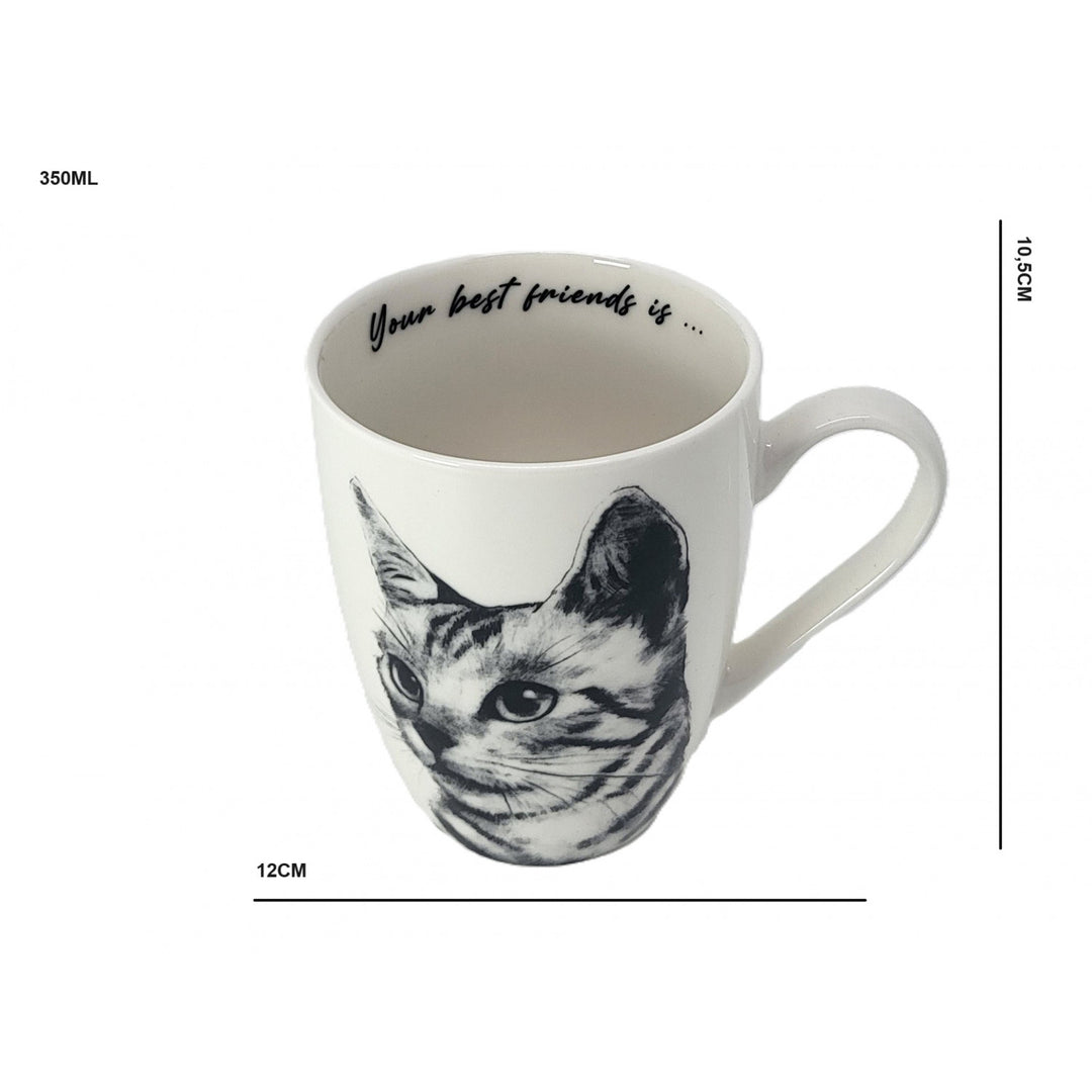 Queen Isabel porcelain mug, Sokake cat, 350ml, Q1-05218
