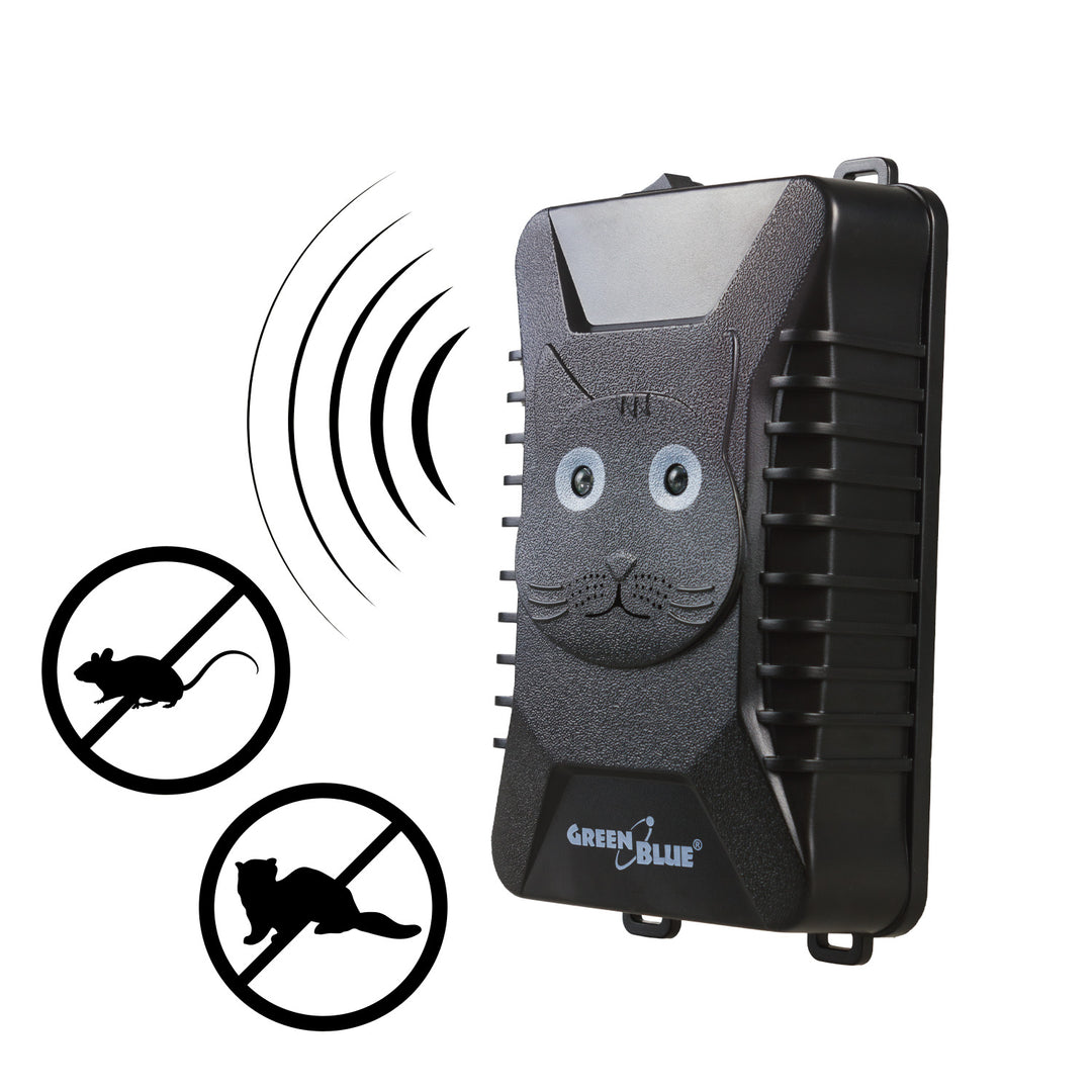 GreenBlue GB725 rodent and marten repellent with ultrasound and LED + 4x AA battery Varta Industrial