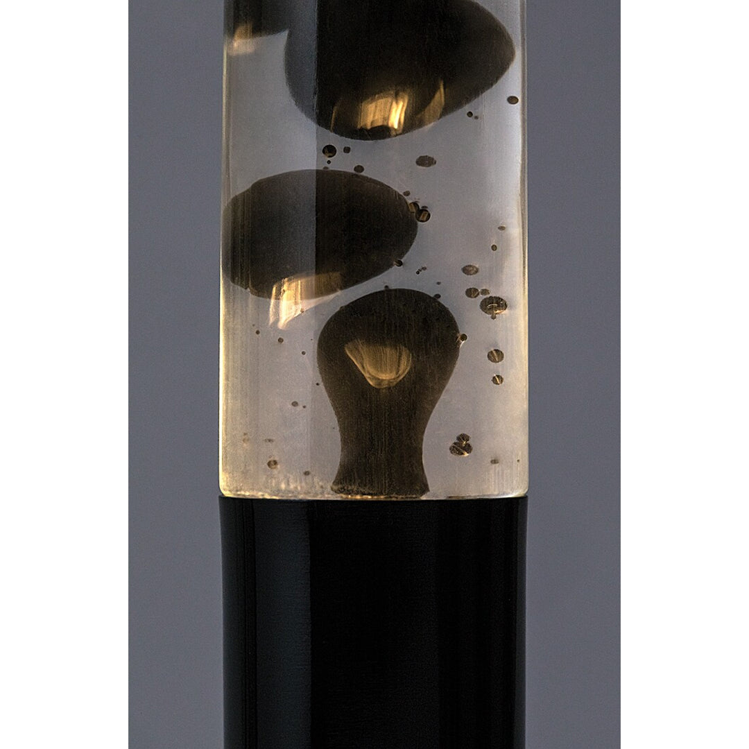 Rabalux LED lava lamp, 25W, 3000 K, black wax, Lavastic