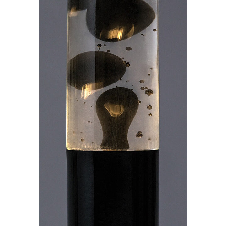 Rabalux LED lava lamp, 25W, 3000 K, black wax, Lavastic