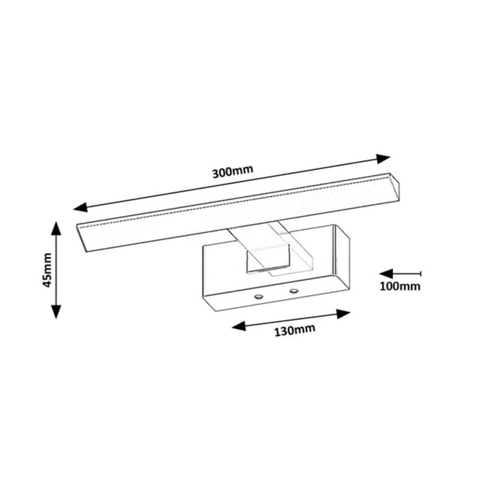 Rabalux bathroom lamp, power 6W, natural white 4000K, IP44. chrome, Loric