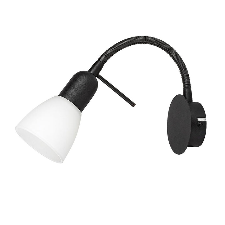 Rabalux wall lamp, spot, E14 bulb thread, IP20, black, Soma