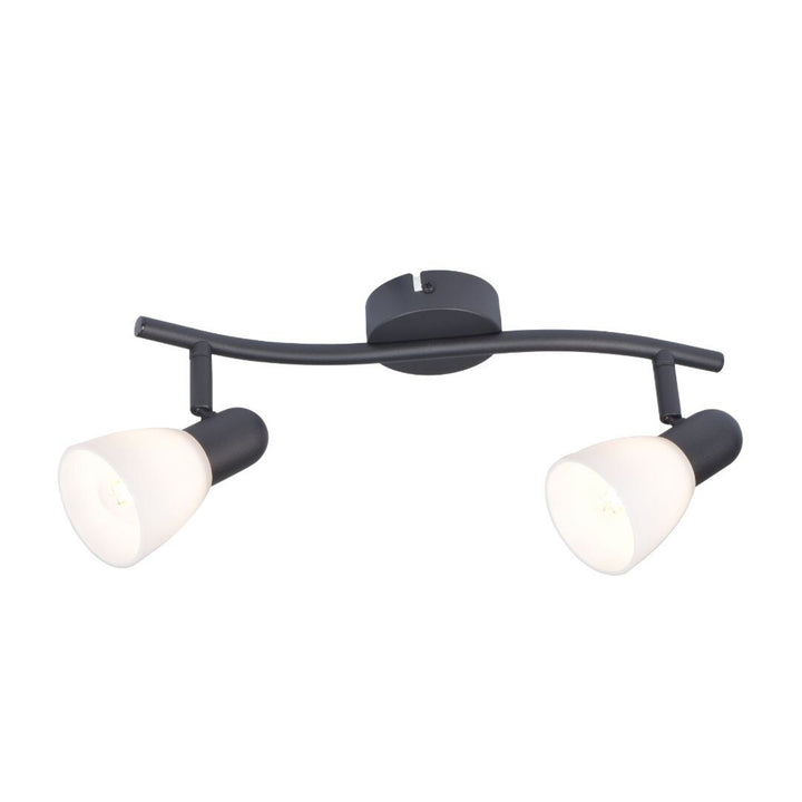 Rabalux ceiling lamp, spot, 2x E14 bulb thread, IP20, black, Soma