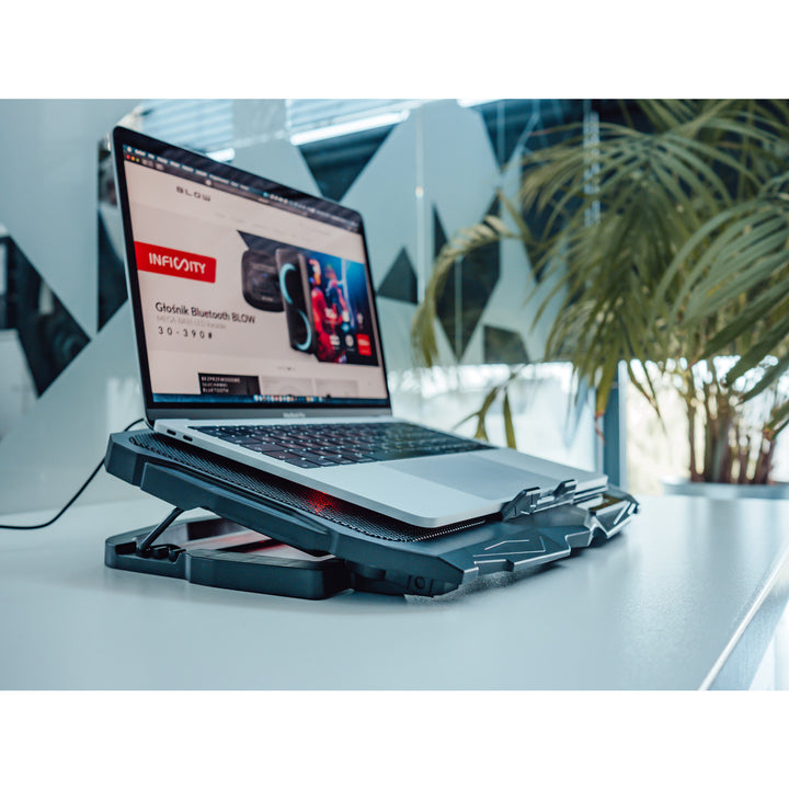 Blow Hurricane laptop cooling stand, four fans, red backlight, built-in USB hub