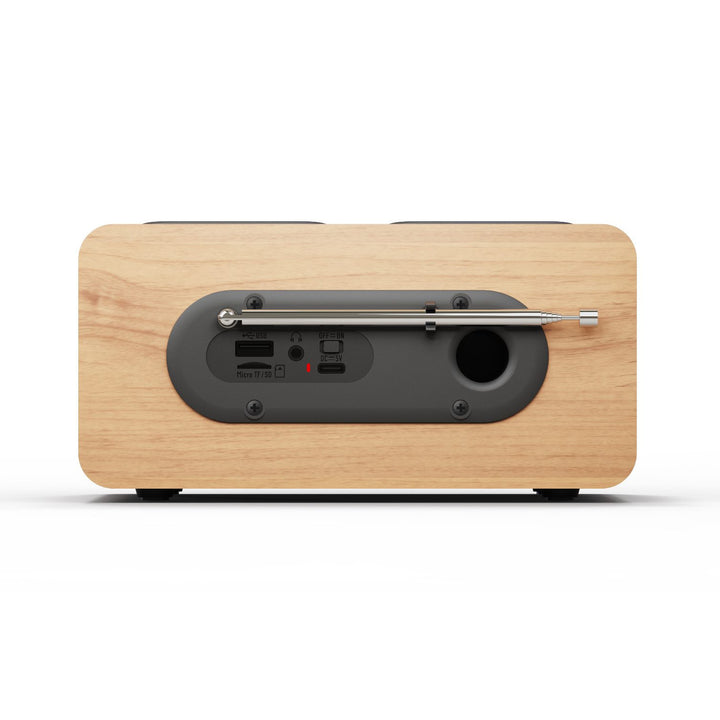 Blaupunkt portable radio, DAB+ digital radio and FM tuner, Bluetooth, headphone output, USB and microSD player, LCD display, clock and alarm function, powered by USB-C rechargeable battery, DR10CR