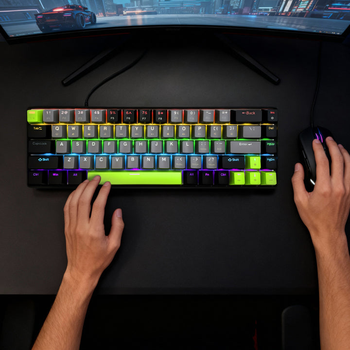 Mechanical keyboard 60% RED CORE MX60 MT1260, key backlighting, Mediatech