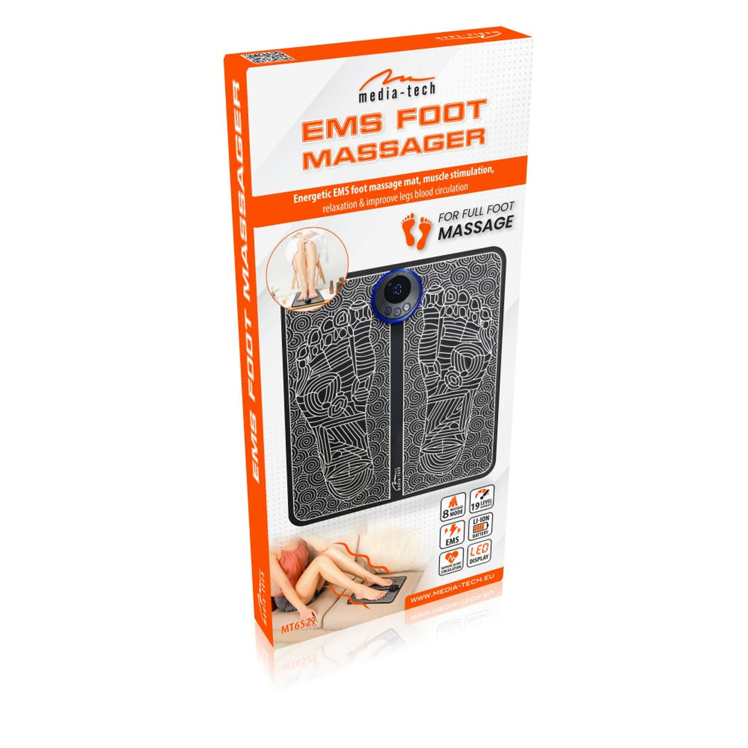 Media-Tech foot massage device, EMS electrostimulation massage, 8 modes, 19 intensity levels, MT6527