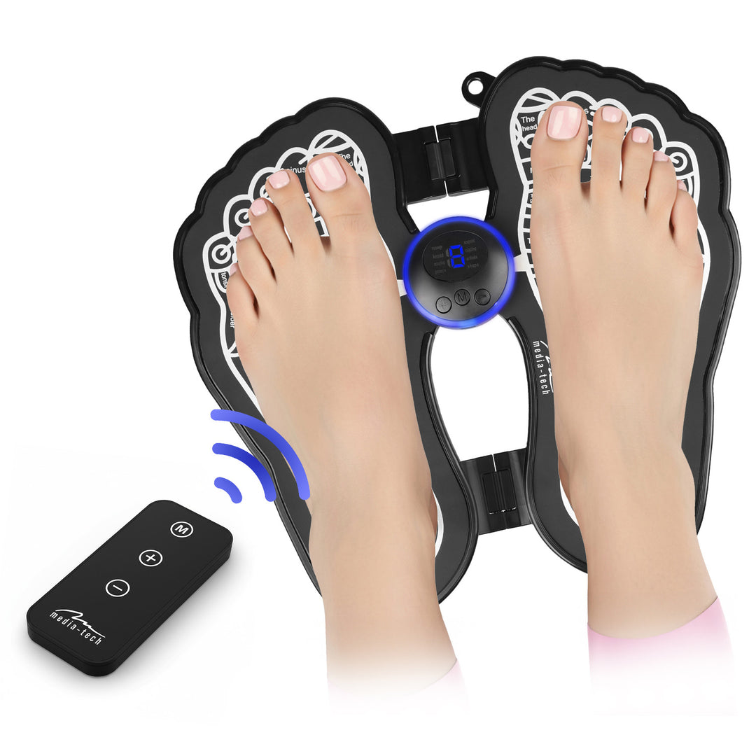Media-Tech Foot Massager, EMS (Electrical Muscle Stimulation) massage, 8 modes, 19 intensity levels, MT6527