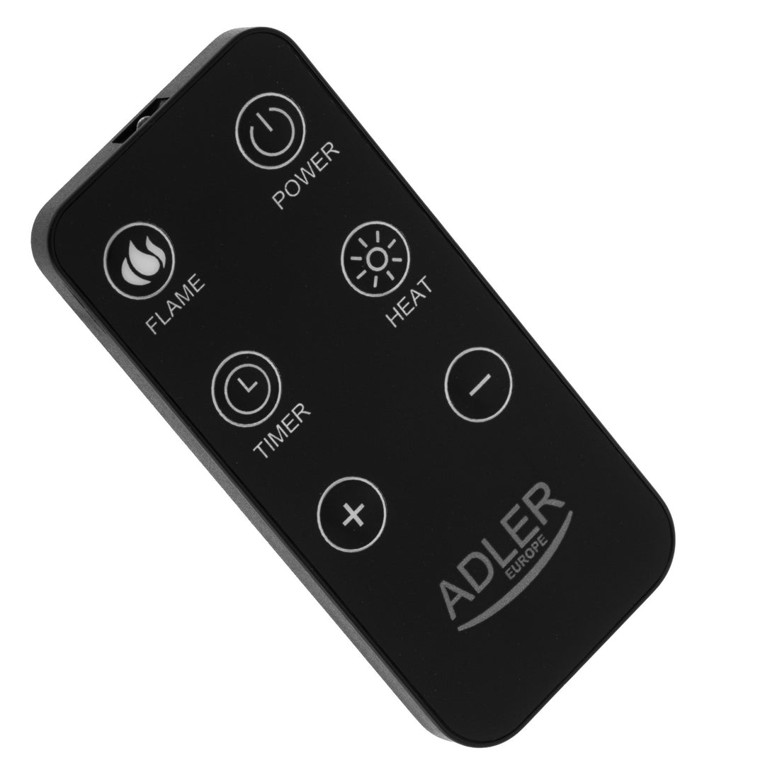 LED electric fireplace with remote control, 2 heating powers 1000W/2000W, thermostat, Adler AD 7755