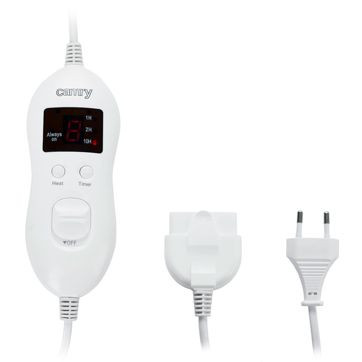 Camry electric blanket, for 2 people, dimensions 150x160cm, 8 heating levels, power 2 x 60W, grey, CR 7417