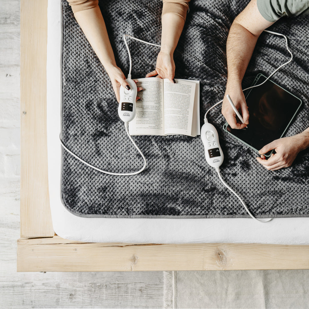 Camry electric blanket, for 2 people, dimensions 150x160cm, 8 heating levels, power 2 x 60W, grey, CR 7417