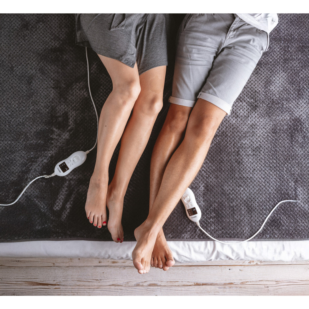 Camry electric blanket, for 2 people, dimensions 150x160cm, 8 heating levels, power 2 x 60W, grey, CR 7417