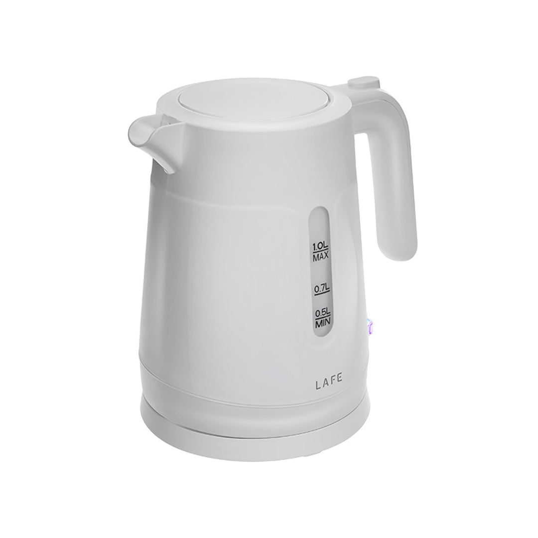 Lafe electric kettle, 1L capacity, 1500W power, white color, Essential S
