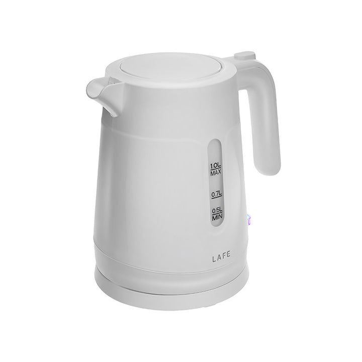 Lafe electric kettle, 1L capacity, 1500W power, white color, Essential S
